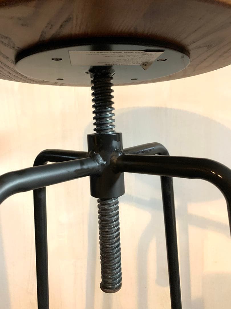 関家具 アイアン＆木製・ハイスツール ・エアロII