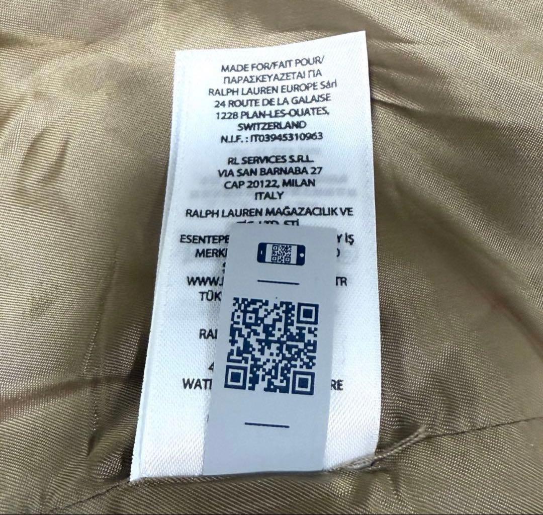 【美品】ポロラルフローレン テーラードジャケット 金ボタン ベージュ 現行 S