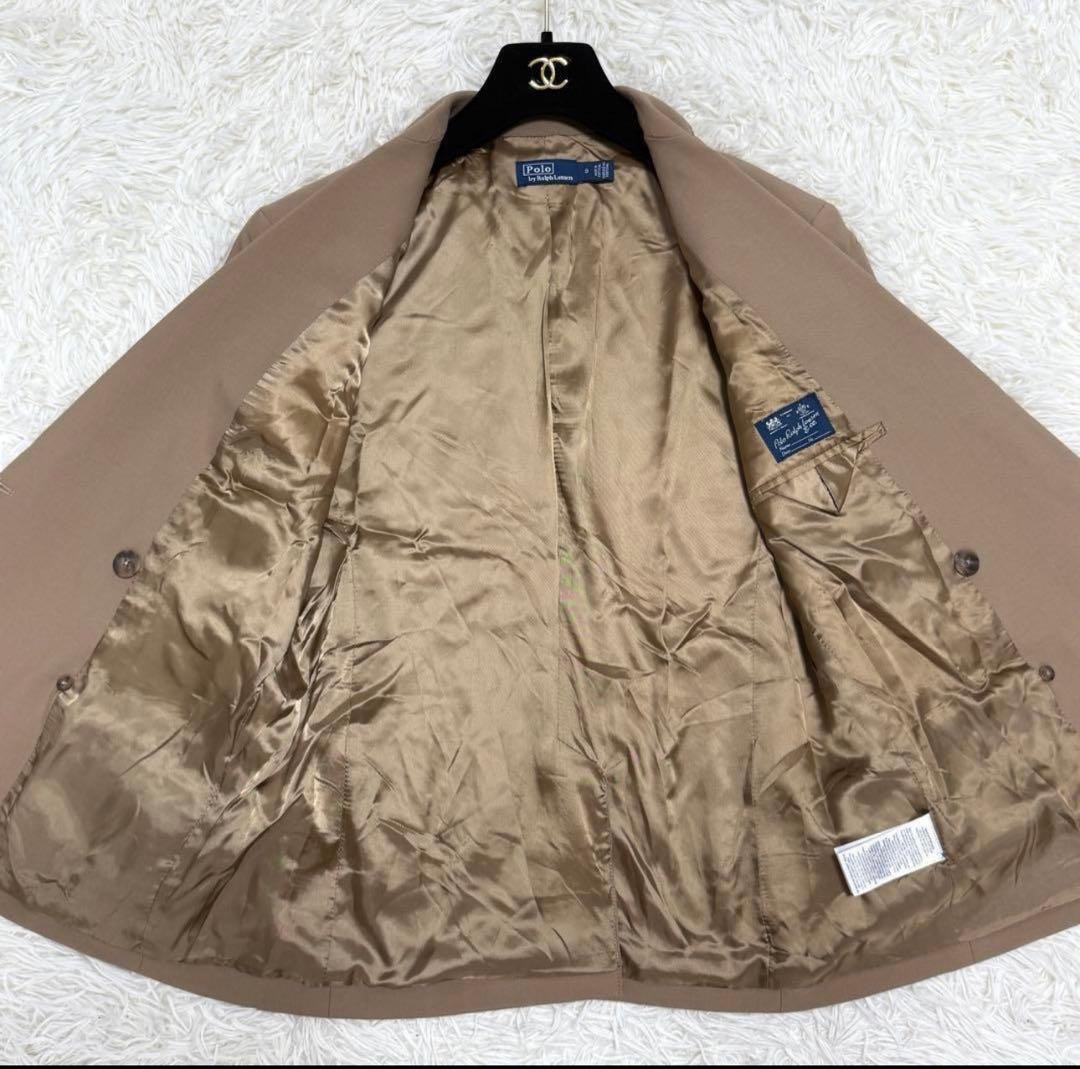 【美品】ポロラルフローレン テーラードジャケット 金ボタン ベージュ 現行 S
