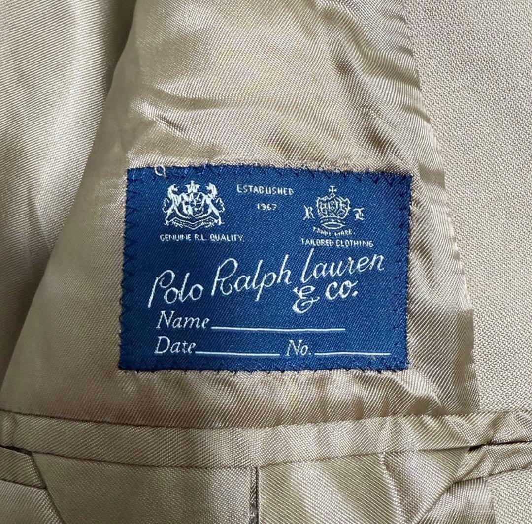 【美品】ポロラルフローレン テーラードジャケット 金ボタン ベージュ 現行 S