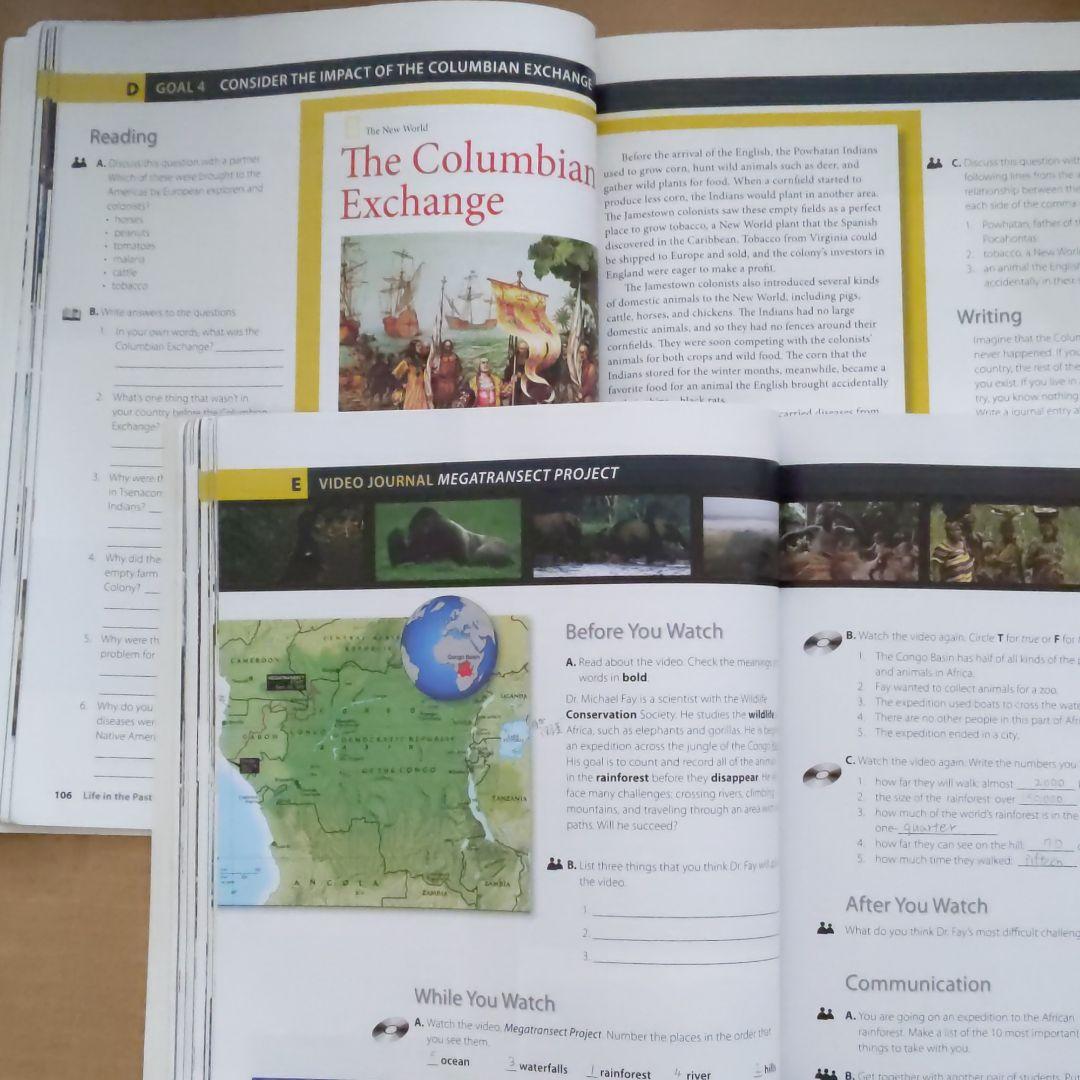 ②World English 2A 2B　ナショナル ジオ グラフィック　目次