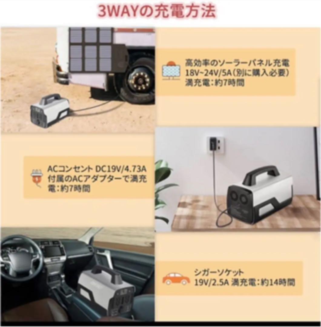 ポータブル電源 JIVERCI 大容量 140000mAh/518Wh