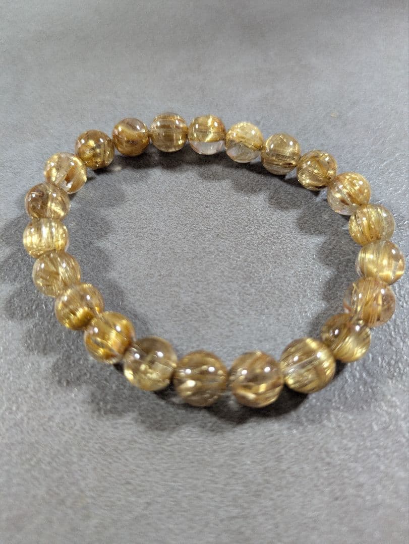 最高級ゴールドタイチンルチルブレス