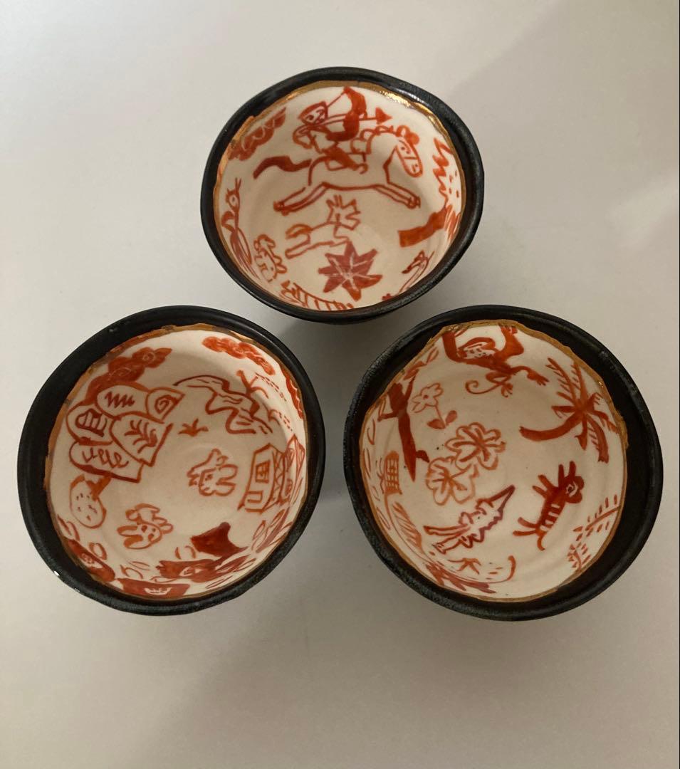 有賀正季　皿(1枚)と小鉢？(3点)