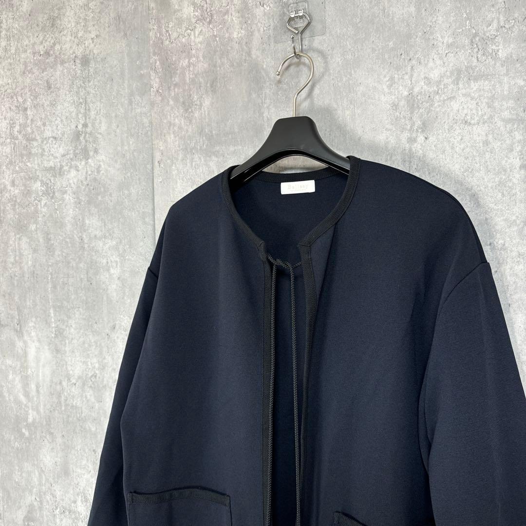 Ballsey アセテートナイロンミラノリブ クルーネックカーディガン S