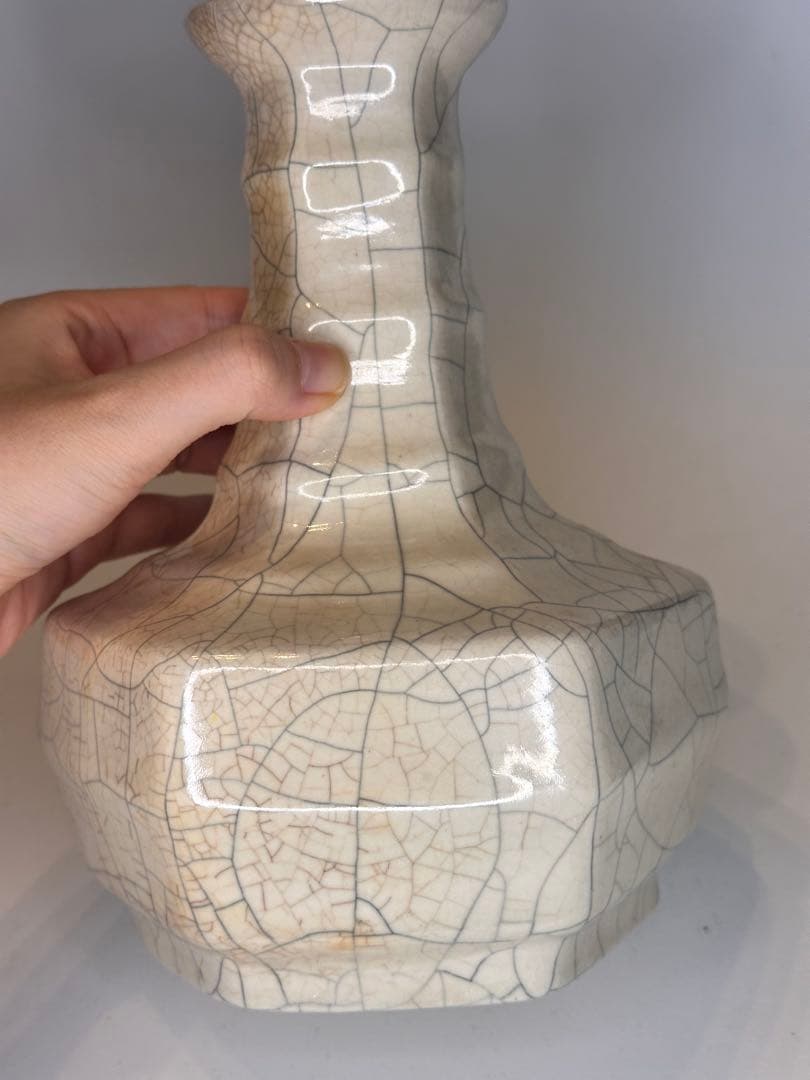 中国 明代 磁州窯 花瓶 貫入釉 古陶磁 骨董 收藏品