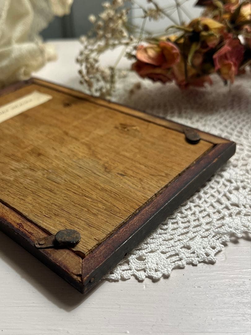 ◆フランスアンティーク｜1700年代名画三美神版画天使エンジェルヴィーナス木製