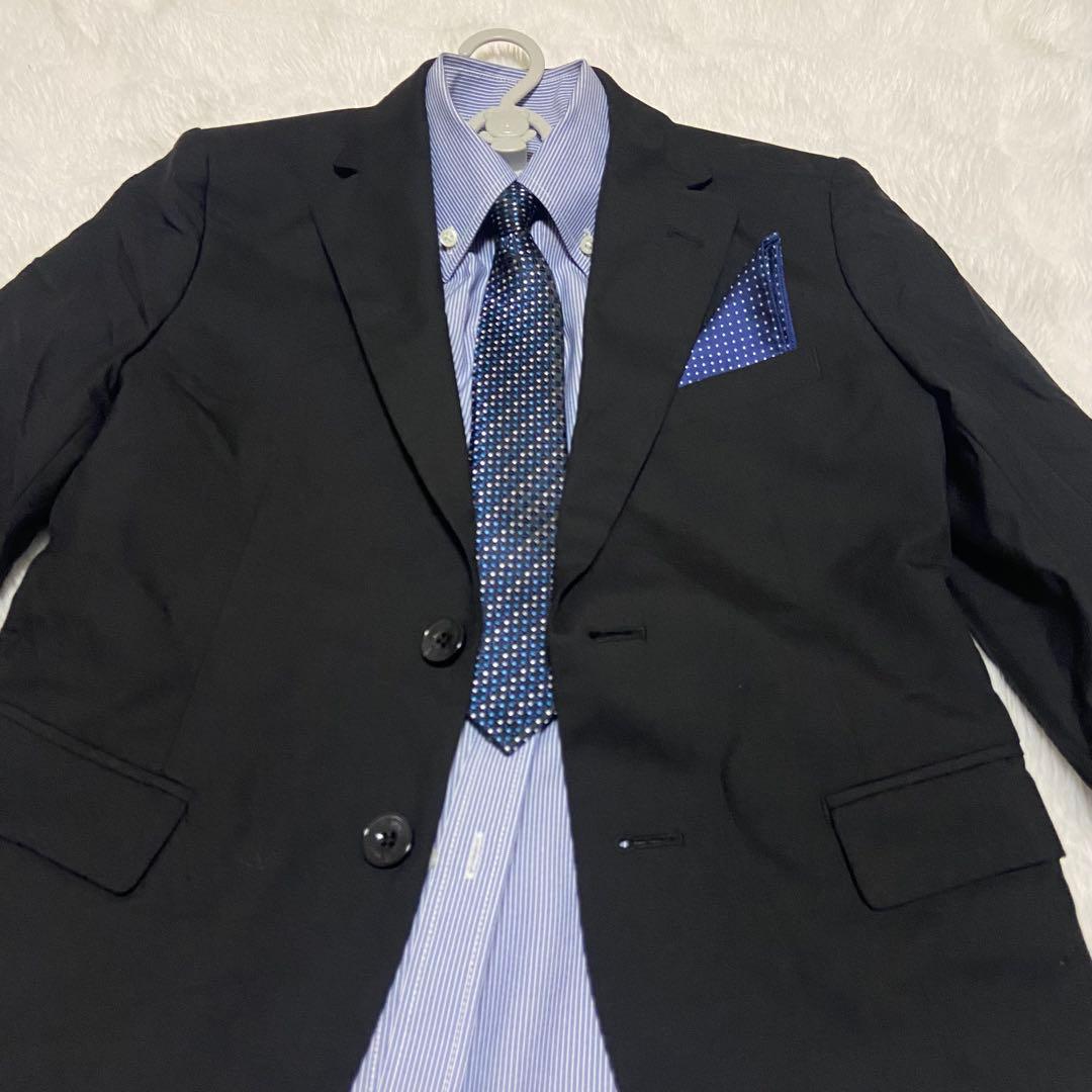 コムサイズム 卒業式 フォーマル スーツ ブラック 150 黒　5点セット