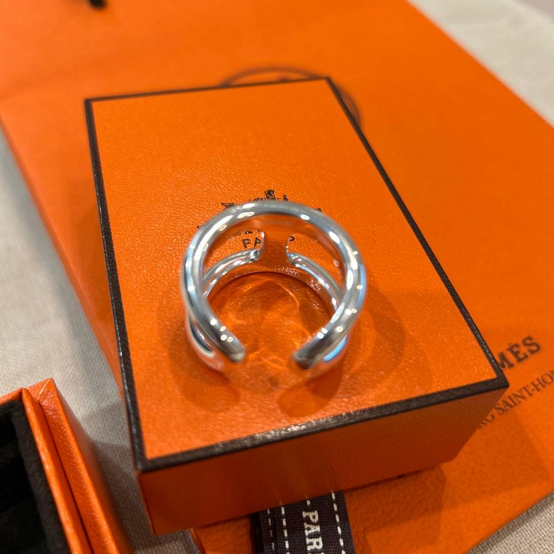 超希少HERMES Osmose GMリング　オスモズ 65 25号　エルメス