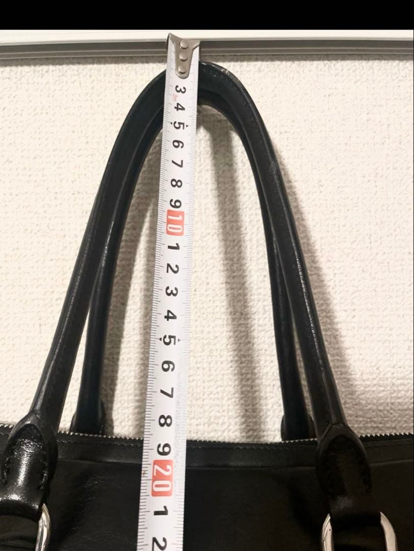 【希少型・本革】HIROFU ブラック　大きめハンドバッグ