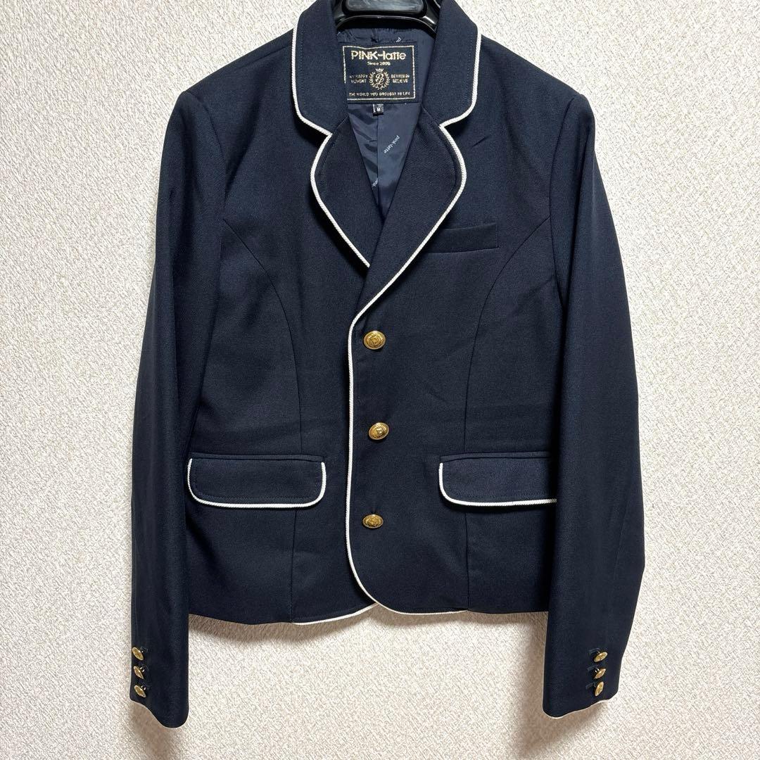 pis様★M165 ピンクラテ　卒服　パープル　ブラウス　ソックス　ローファー付