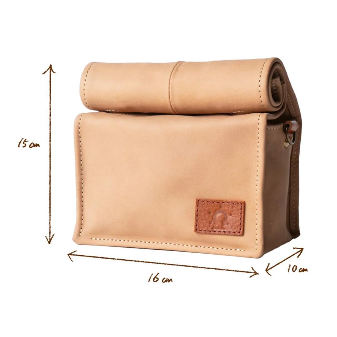 Laluce　ラルーチェ　バゲットバッグM　normal　ヌメ革　革タグ　肩紐