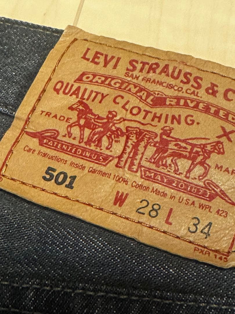 【美品】 90s USA製501 先染め ブラック W28 【希少サイズ】