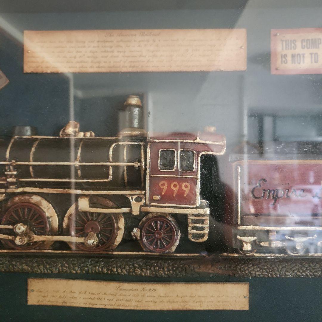 ハンドメイド　70年代ヴィンテージ　シャドーボックス 鉄道