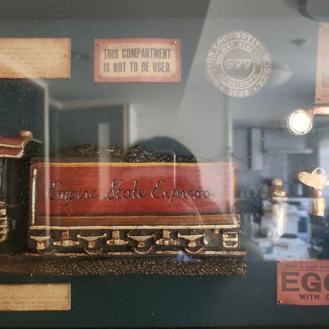 ハンドメイド　70年代ヴィンテージ　シャドーボックス 鉄道