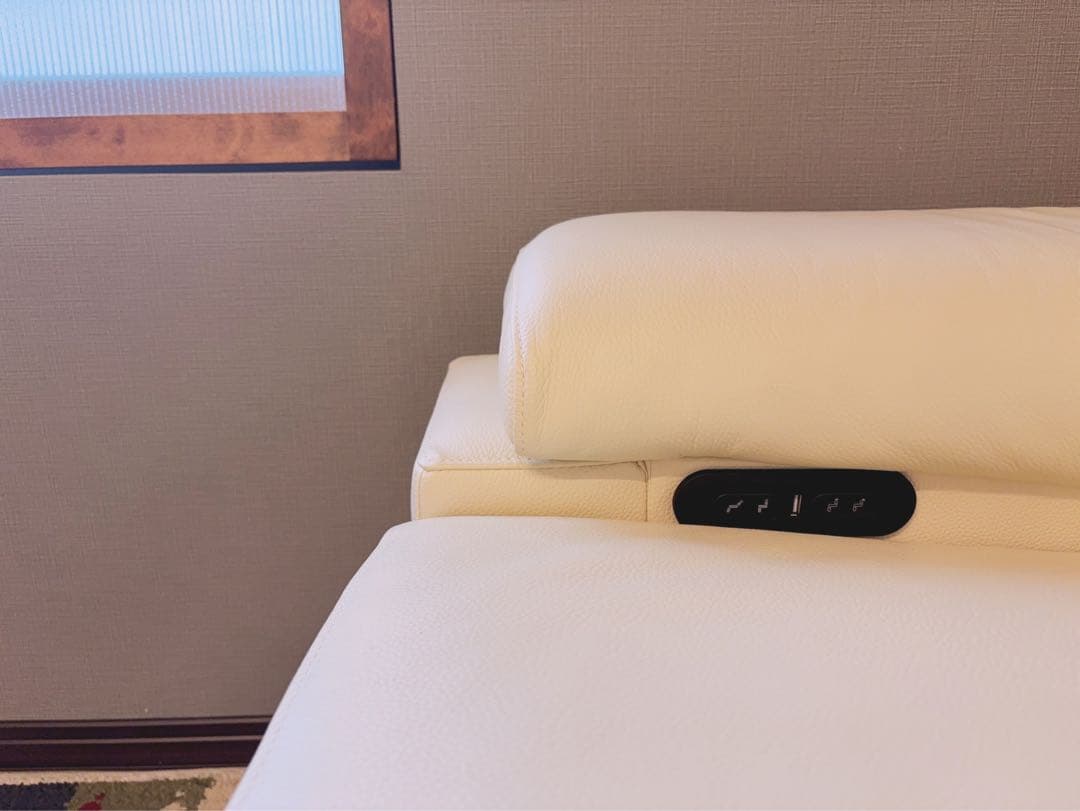 【美品】電動カウチソファ アイボリー