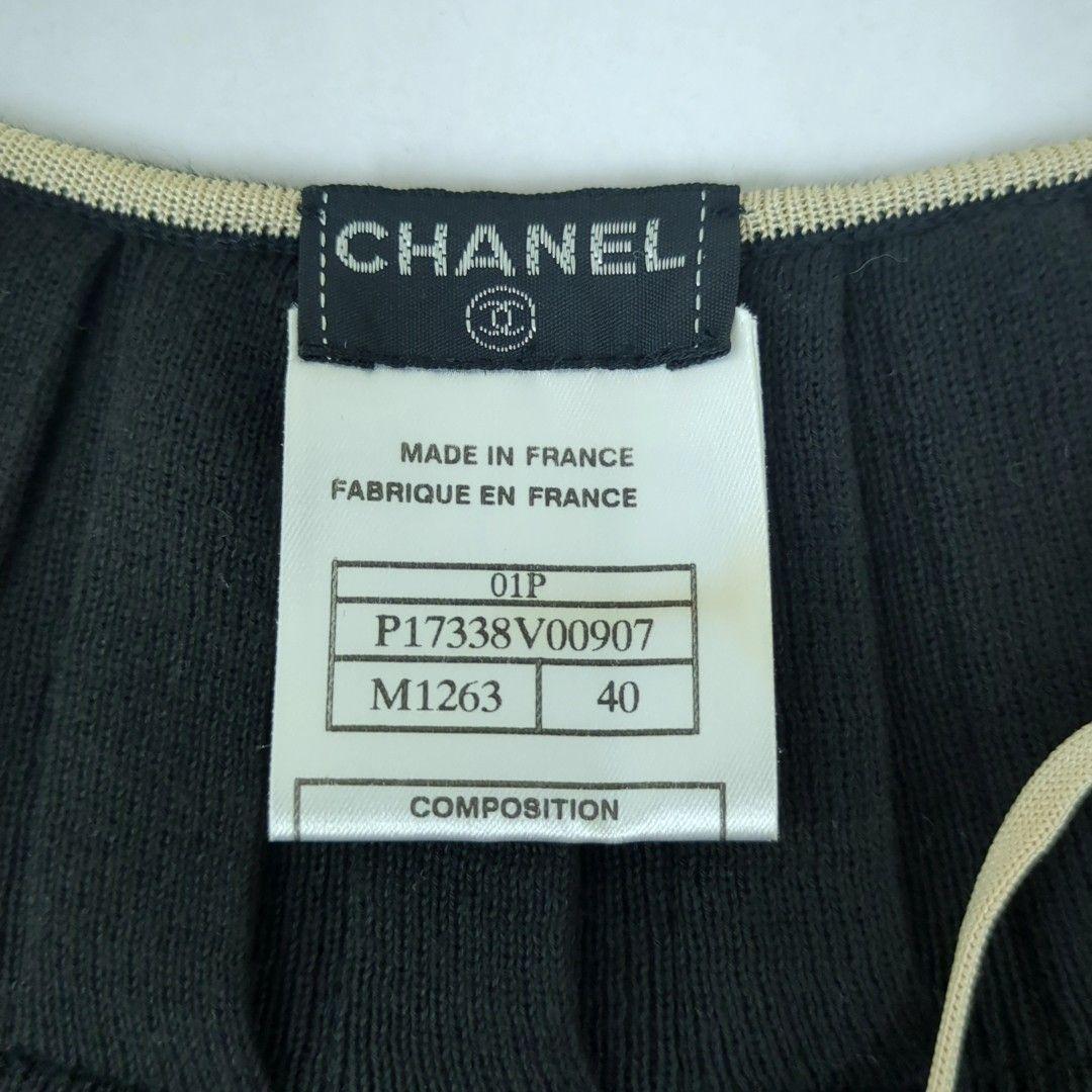 シャネル ケープ ブラック 95% コットン 5%シルク フランス製