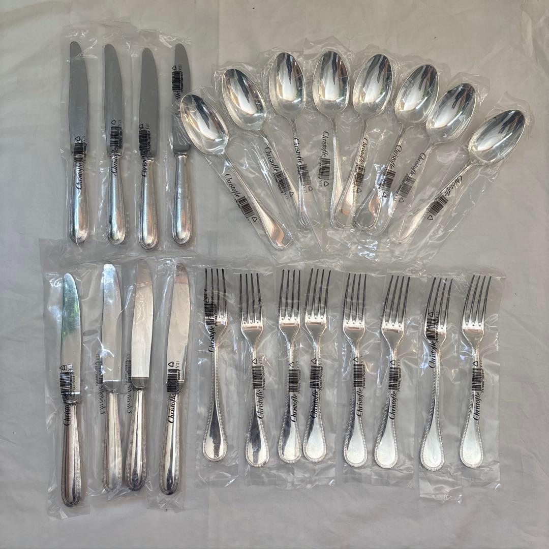 【未使用】クリストフル パール ディナー 3点セット 8名分 24本