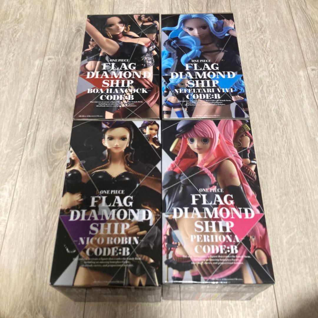ワンピース フィギュア　フラグダイヤモンドシップ　ペローナ　ビビ　ロビン　未開封