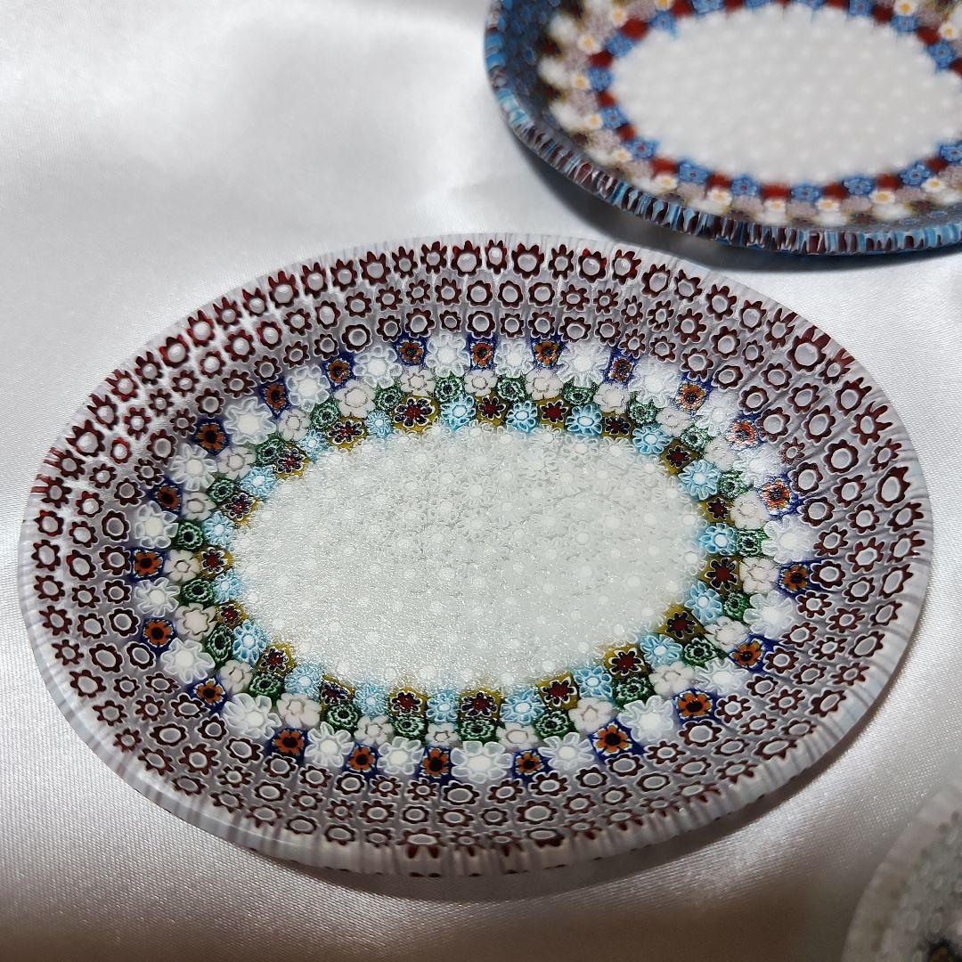 ゆ*ん様 ベネチアンガラス ミルフィオリ 小皿 ムラーノガラス ヴェネチアンガラ