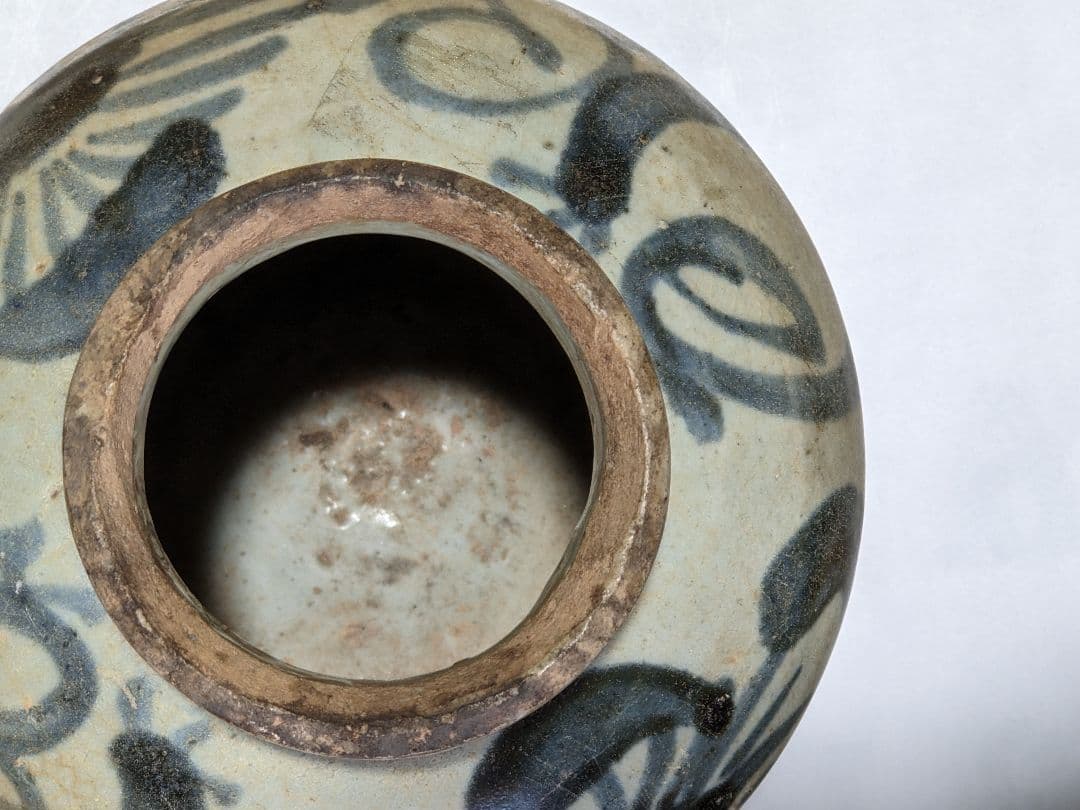 ♦中国陶磁 明時代末 漳州窯 呉須染付 壺 呉州手 置物飾り レア物古美術骨董品