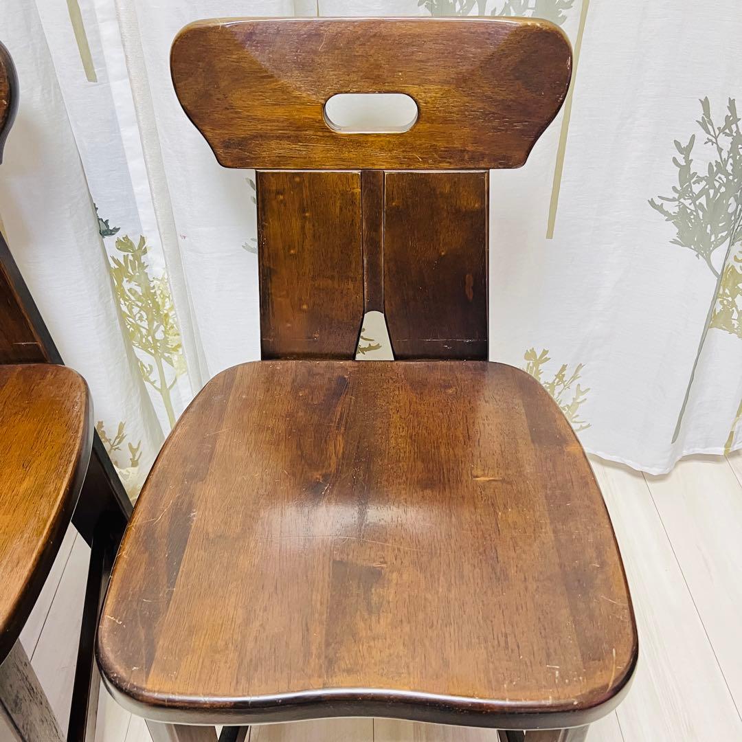 【廃盤品】カリモク RUSTIC 2脚セット ダイニングチェア②