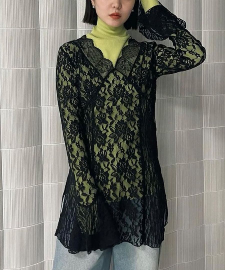 トップス Ameri COMBINATION LACE TOP