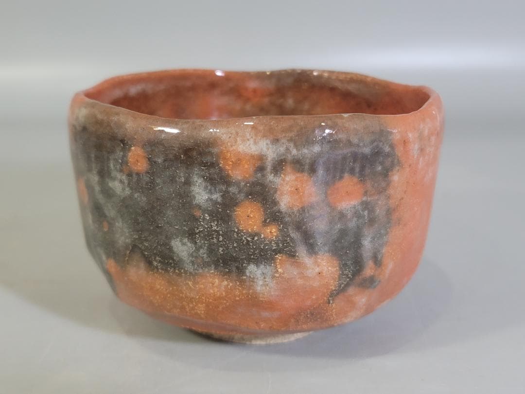 DT182 茶道具 小川長楽造 赤楽茶碗 共箱 古美術