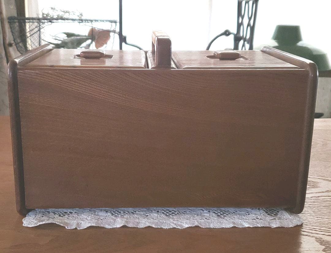 アンティーク レトロ 木製 ソーイングボックス 裁縫箱