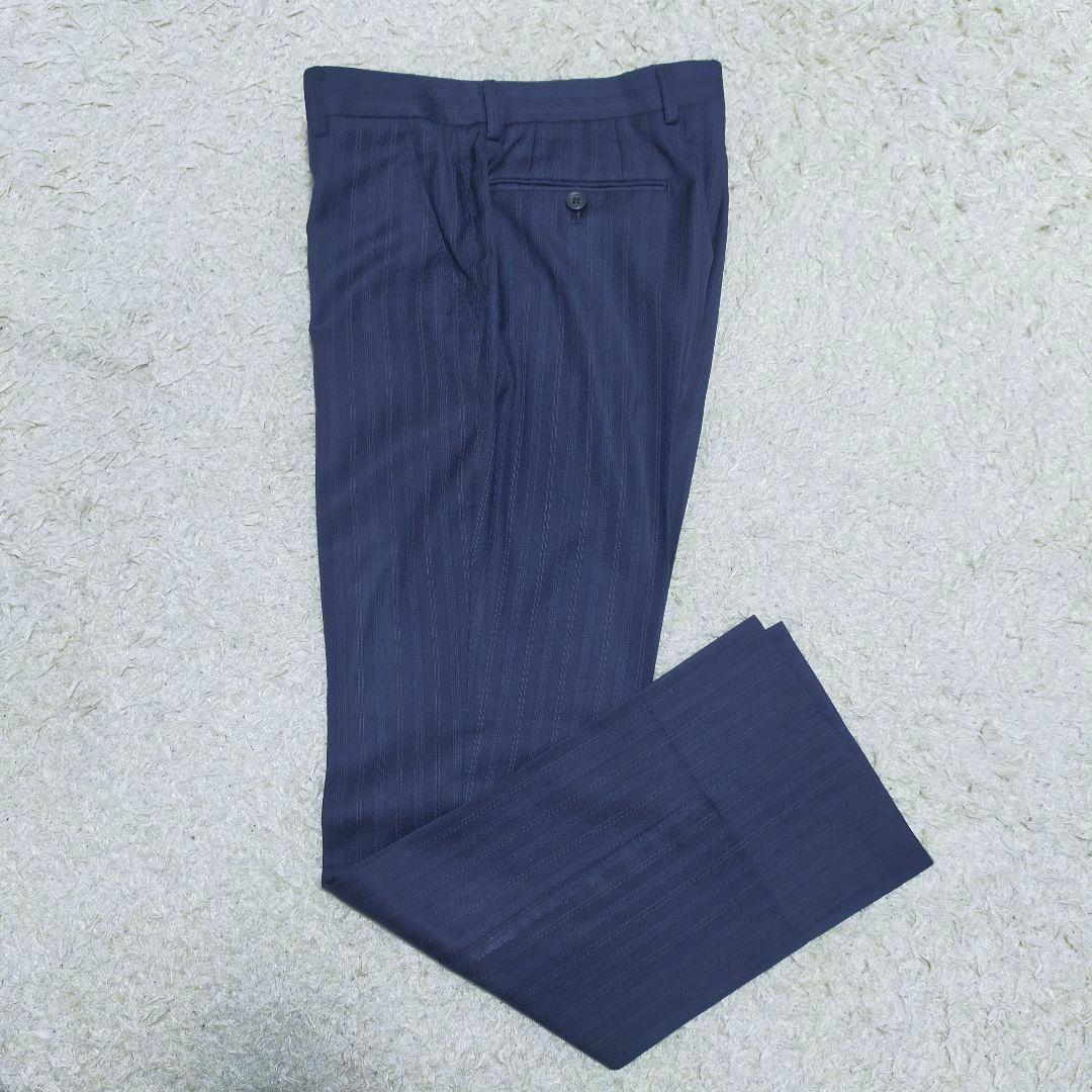 【紳士の装い】ポールスミス×ロロピアーナ・スーツ・4シーズン・紺ストライプ・M