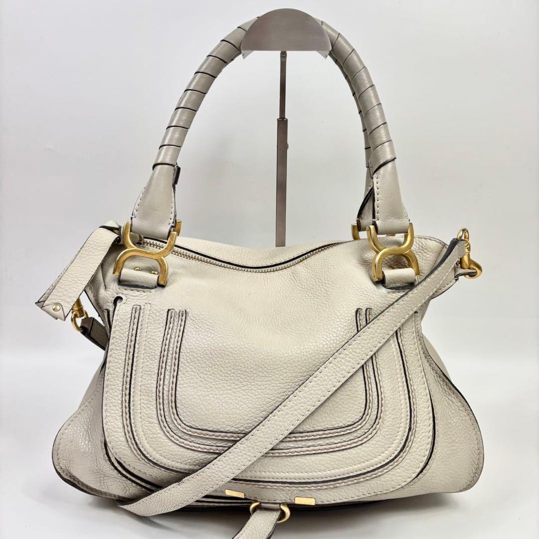 クロエ　マーシー　MARCIE 革　ハンドバッグ　アイボリー　2way y2k