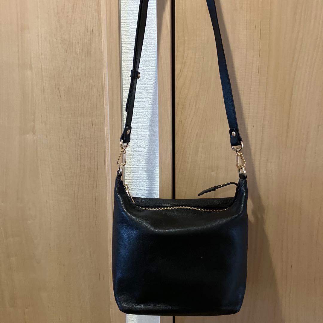 ラシット ソフトレザーショルダーバッグ　2way ブラック
