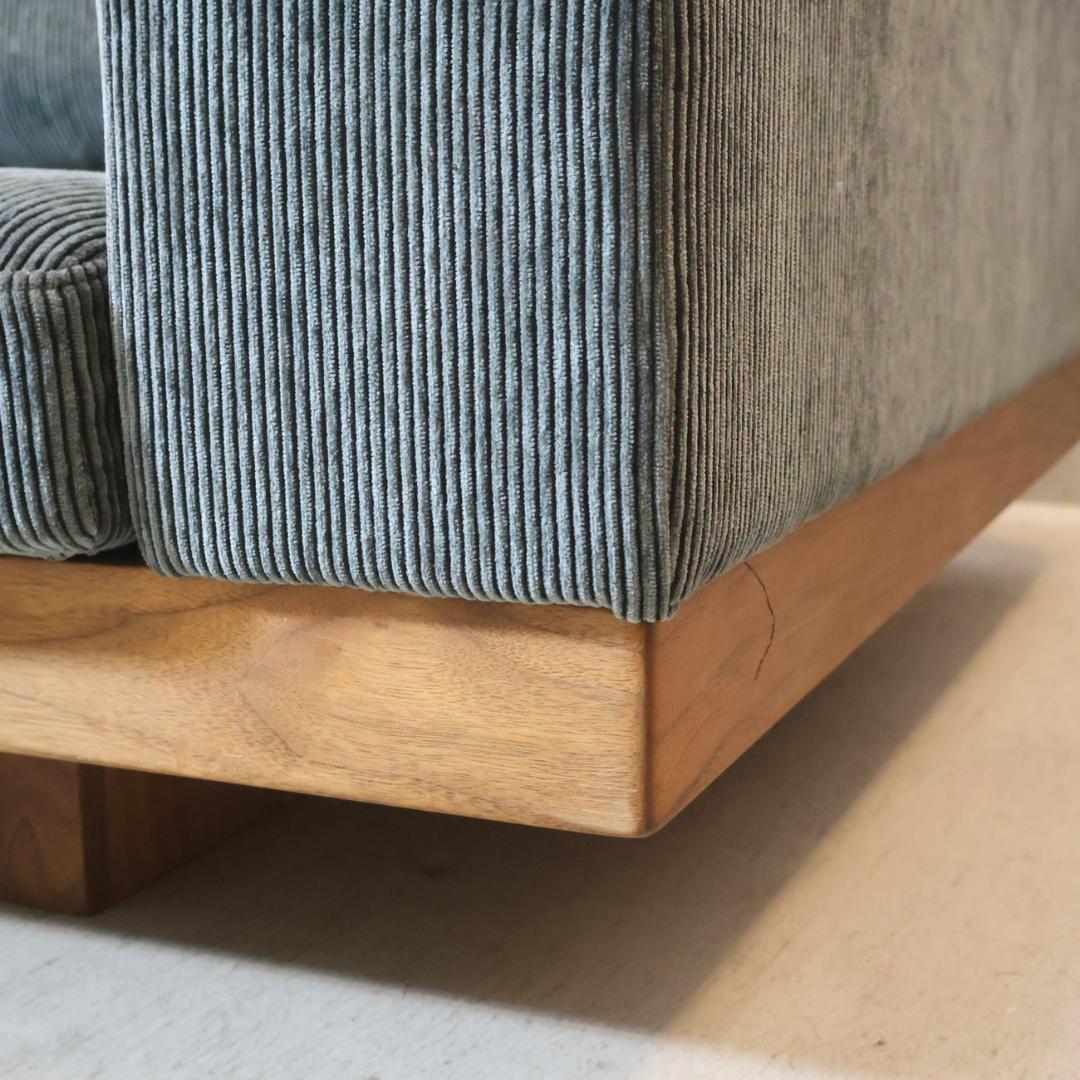 マスターウォール ウォールナット材 デニッシュ 3人掛けソファ ３シーター 3P