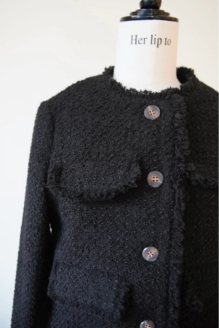 ジャケット・アウター Her lip to Wool-Blend Fancy Tweed Jacket