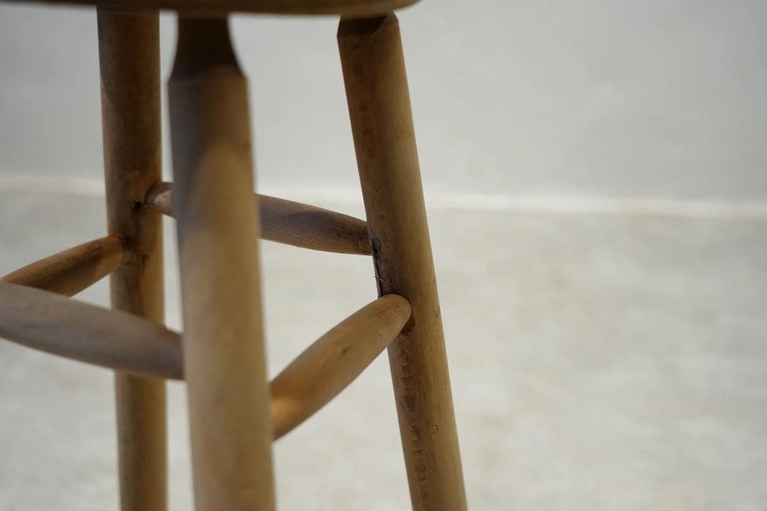 丸スツール　古木　昭和レトロ　ビンテージ椅子