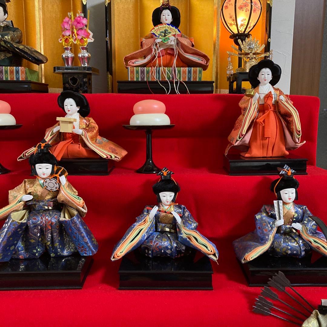 秀月 雛人形 日本人形 七段飾り 桃の節句 雛祭り セットNo.②