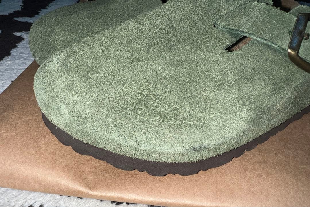 靴 BIRKENSTOCK BOSTON OLIVE GREEN 40 26cm