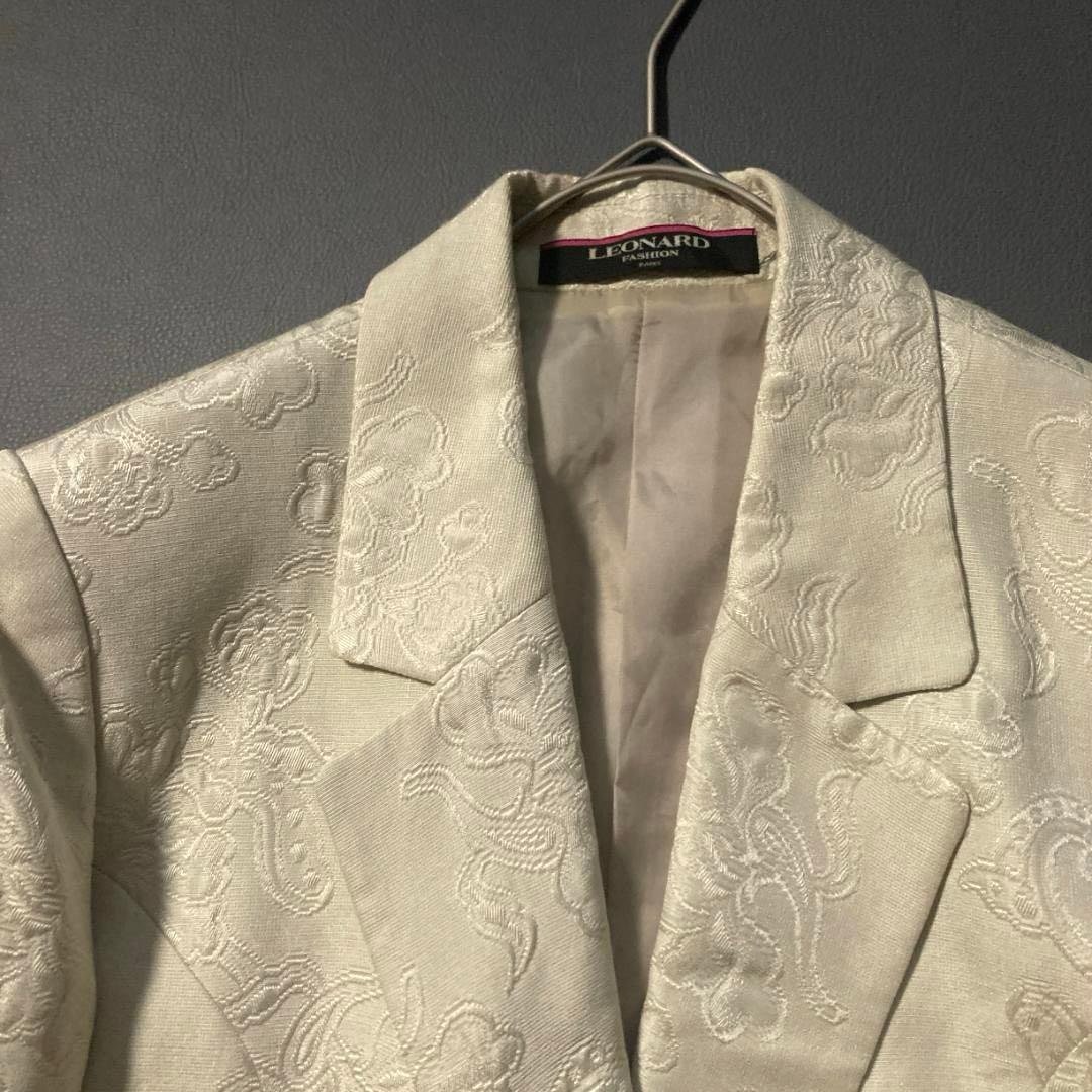 【クミコ】LEONARD　フラワージャガード 総柄 テーラードジャケット