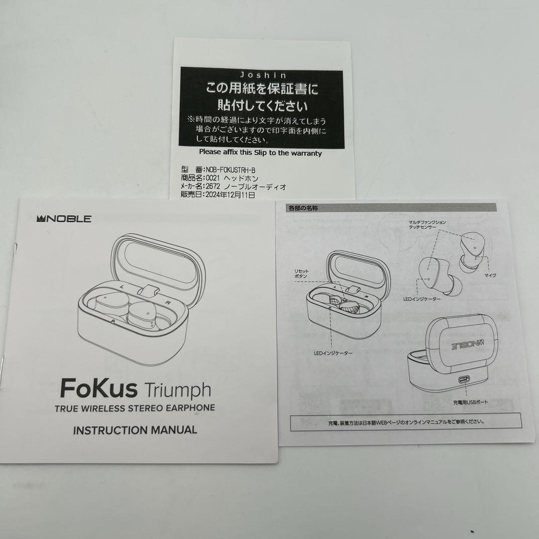 FoKus Triumph ワイヤレスイヤホン　極美品