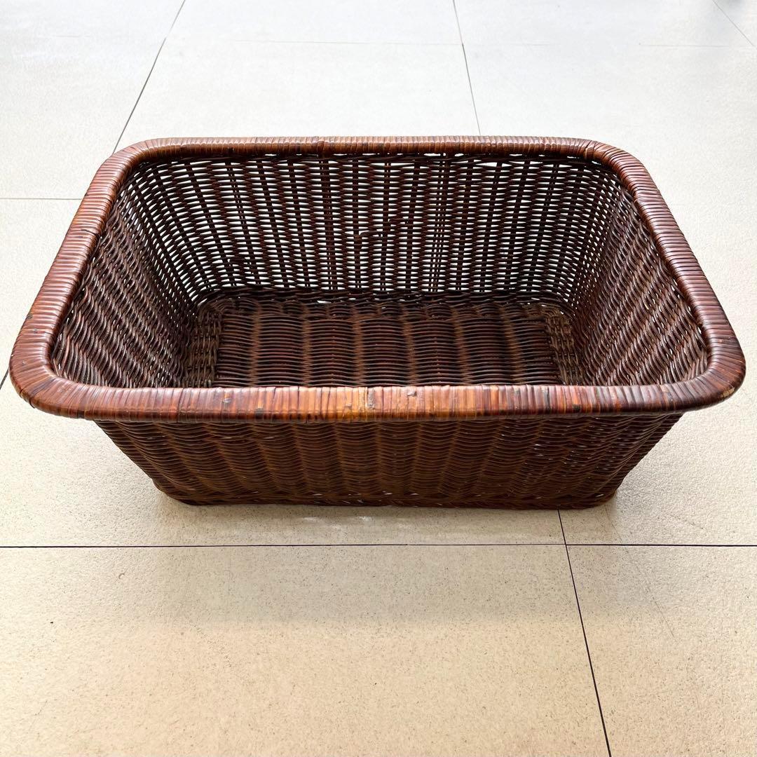 【収納力抜群】カゴ 大きめ 深め 片付け ダークブラウン