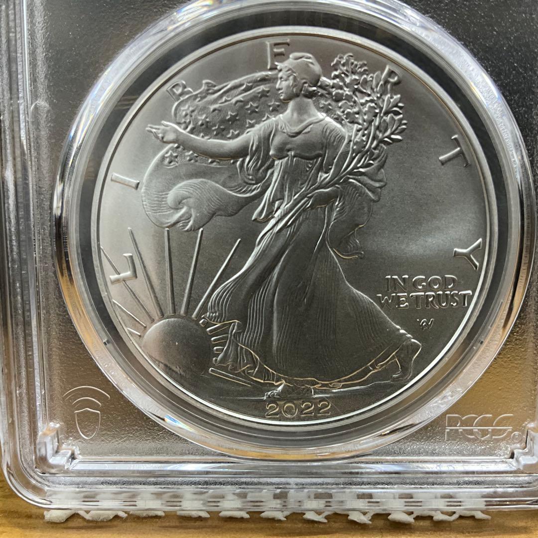 【新品】Eagleシルバーイーグル銀貨2022-W PCGS MS70