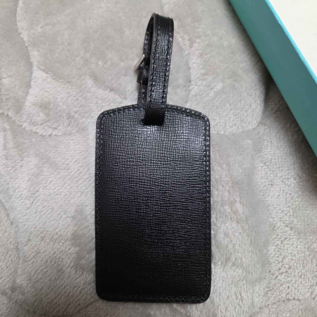 Tiffany & Co. ブラックレザー　ネームタグ