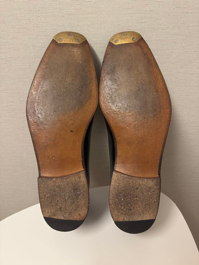 レザーポート アイアンローファー ワインハイマーボックスカーフ 9D