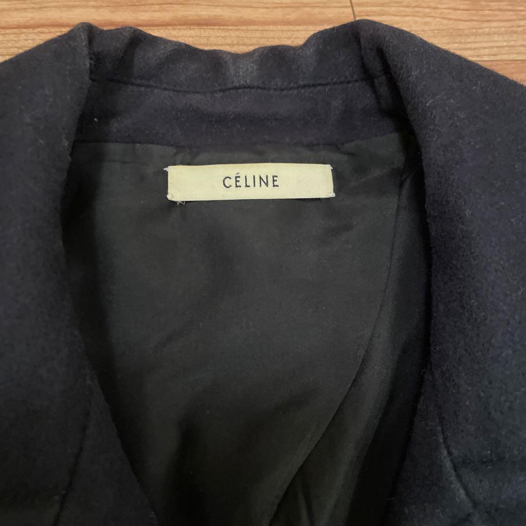 ★CÉLINE★ネイビー ウールピーコート