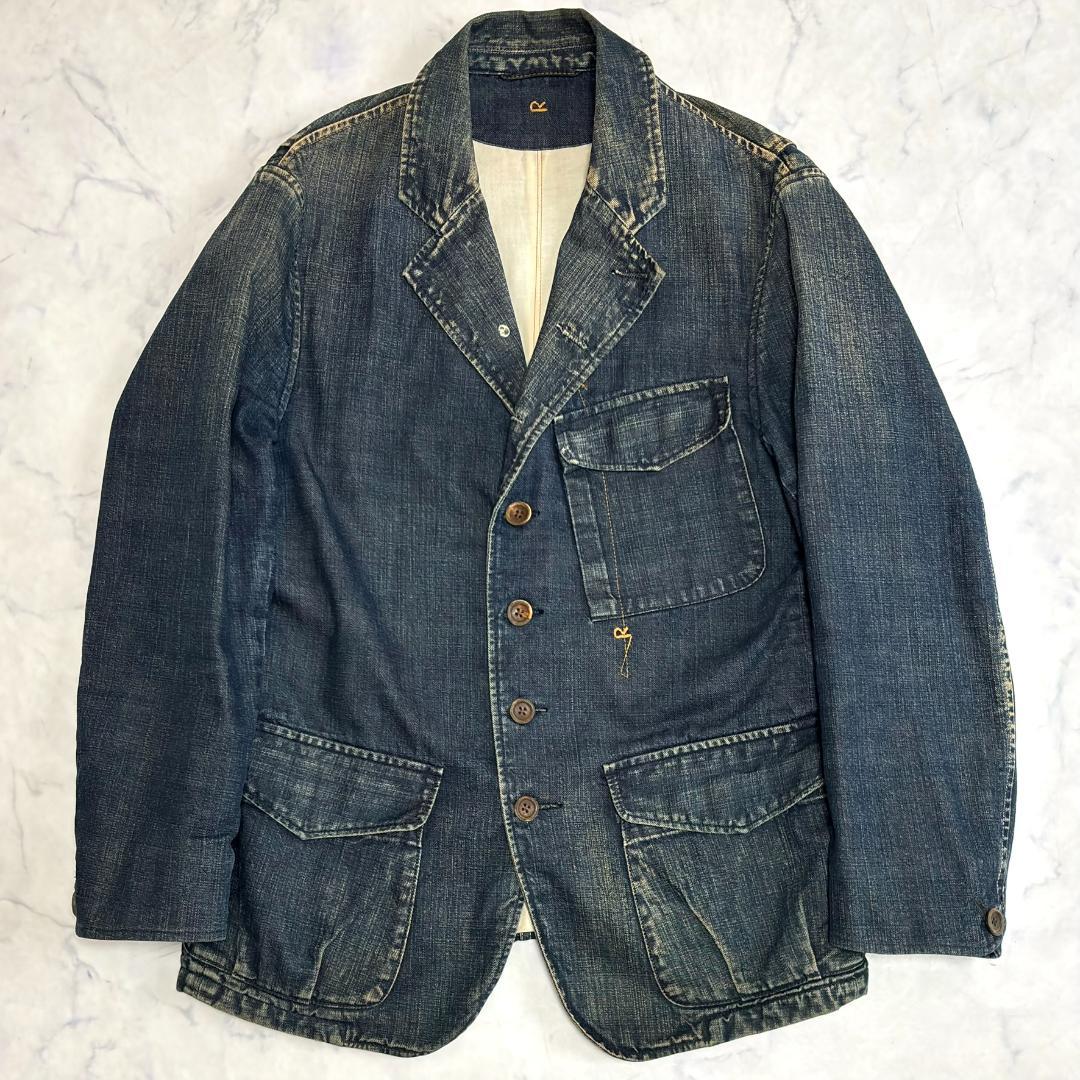 45R カバーオール R刺繍 デニムジャケット インディゴ サイズ3 tx9