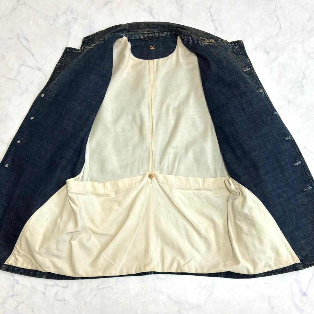 45R カバーオール R刺繍 デニムジャケット インディゴ サイズ3 tx9