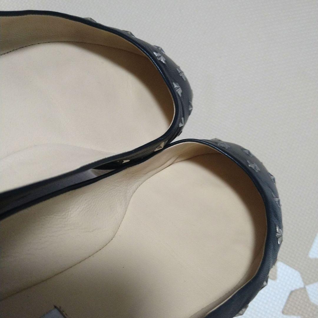 ニコ ジミーチュウ スタッズフラットシューズ 23.5ぐらい