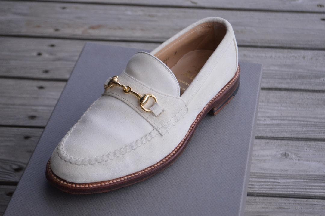 着用数回　ALDEN　ビットローファー　7D　ホワイト　オールデン