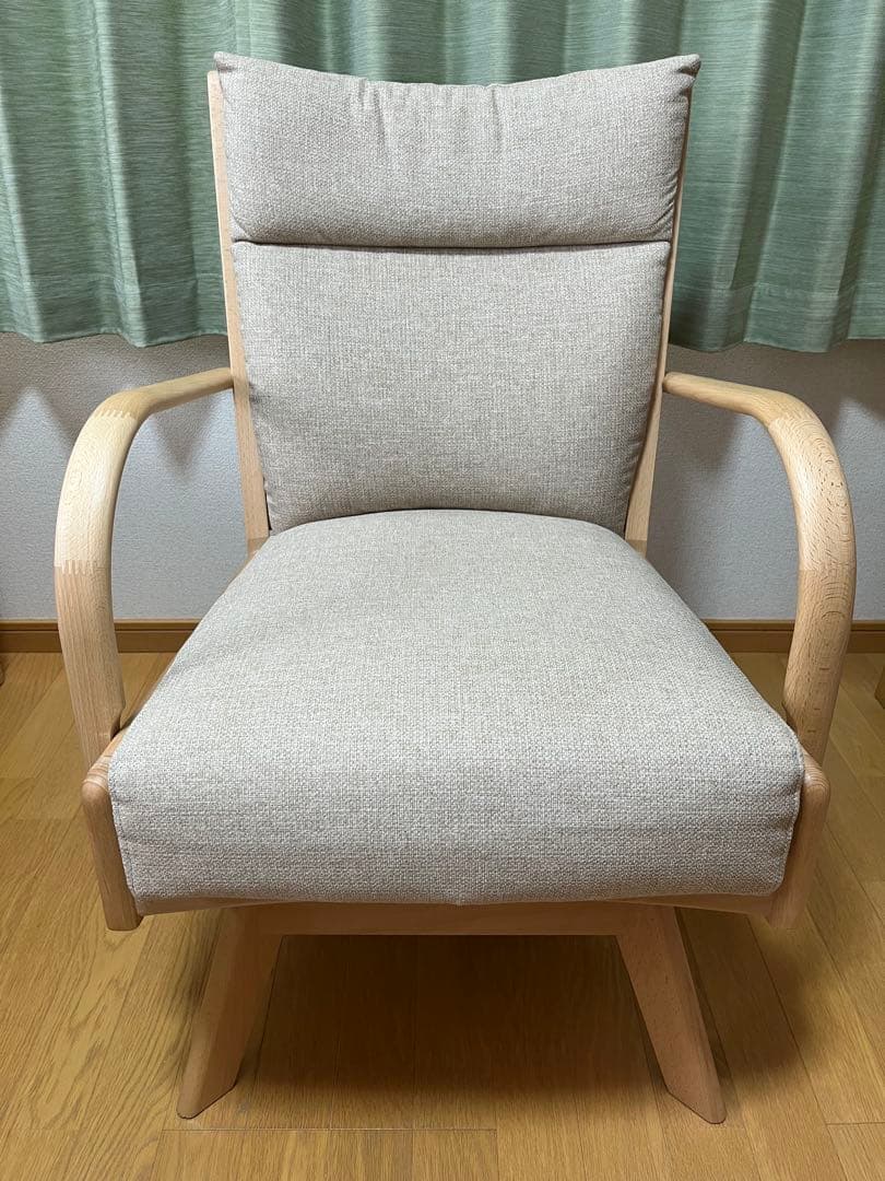 美品 ポケットコイルダイニング回転チェアNコレクション C-27S 肘付き