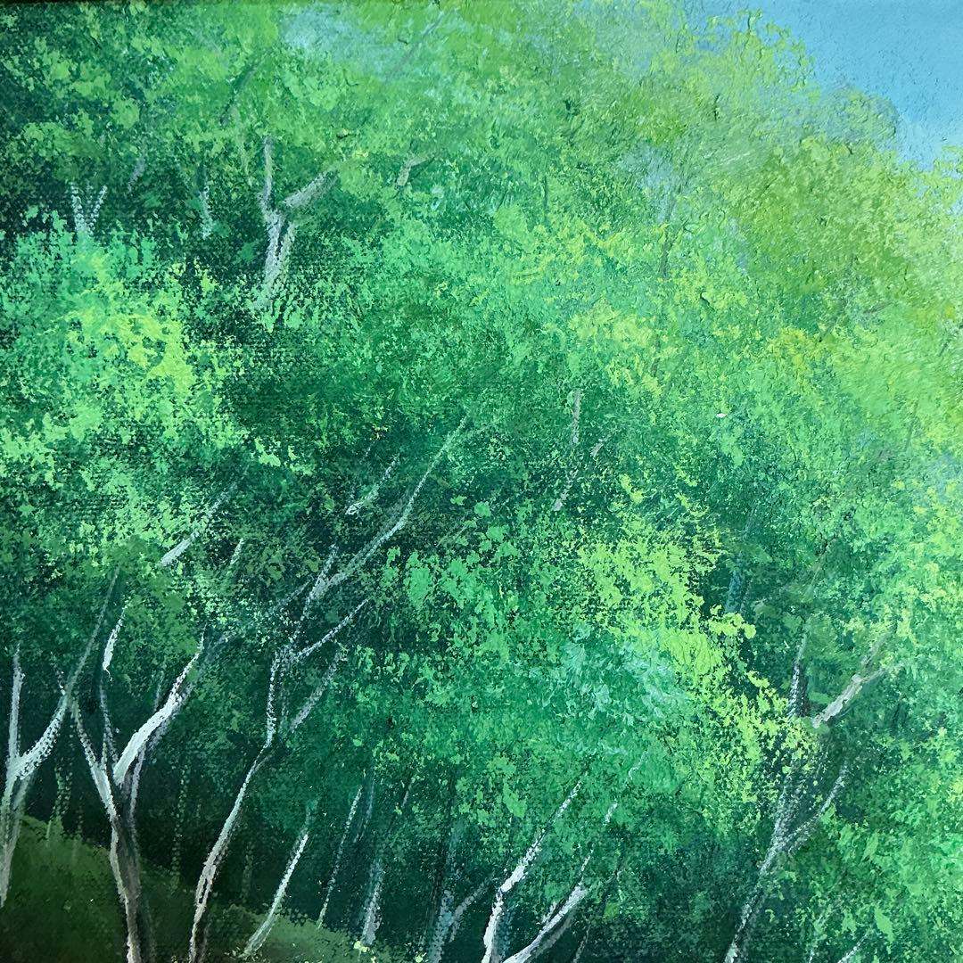 絵画・額縁・油絵・林道夫・渓流・F6号・美術品・インテリア・雑貨